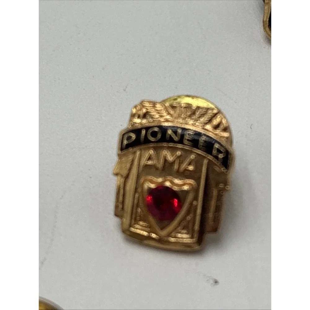 Vintage‎ AMA American Motorcycle Association Lapel Pins 50's 70's 80's Lot Of 12